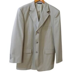 Brooks Brothers 346 Blazer Men 43R Tan‎ Business Casual Office Cotton Sport Coat